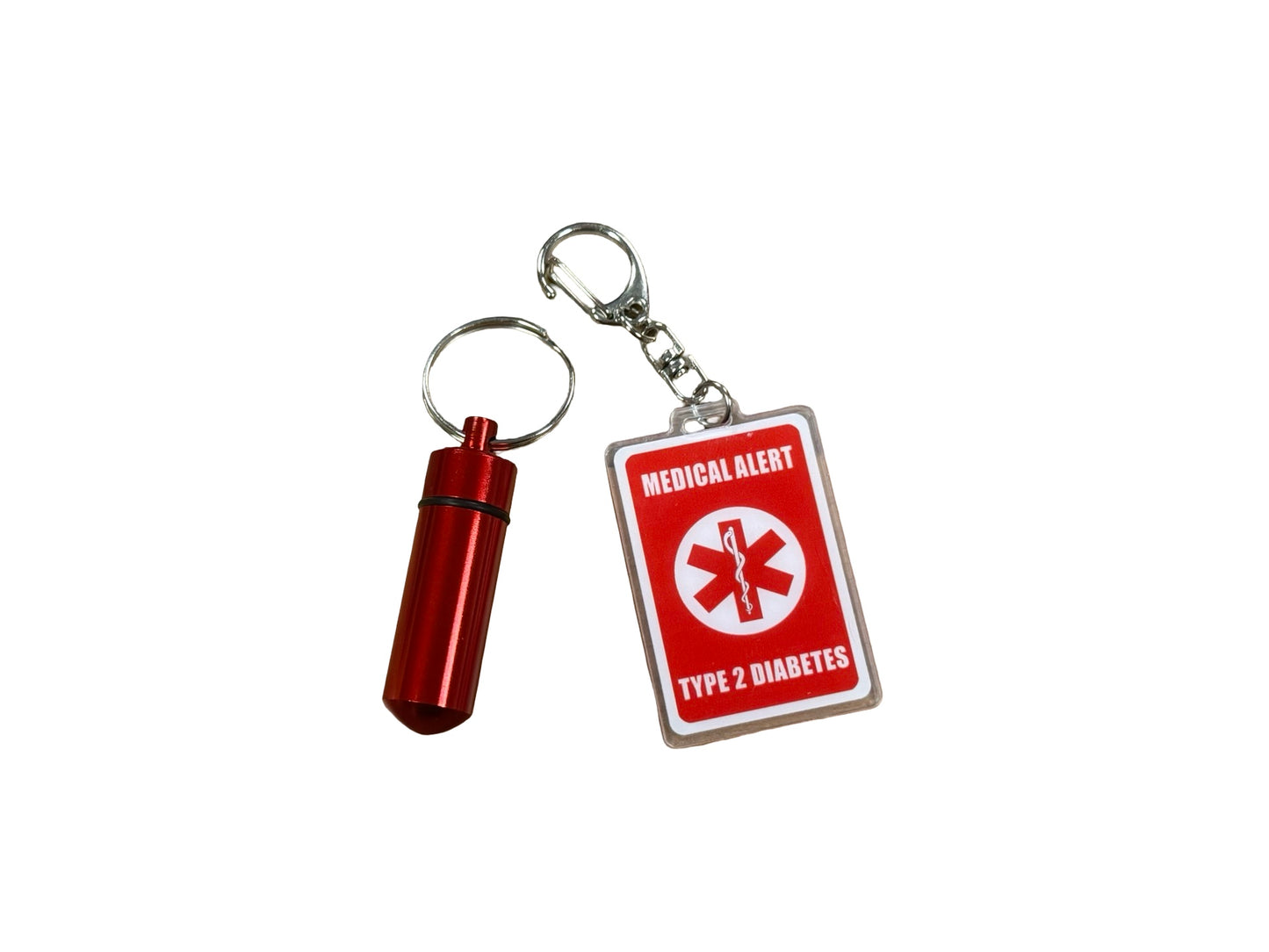 Type 2 diabetes alert key ring