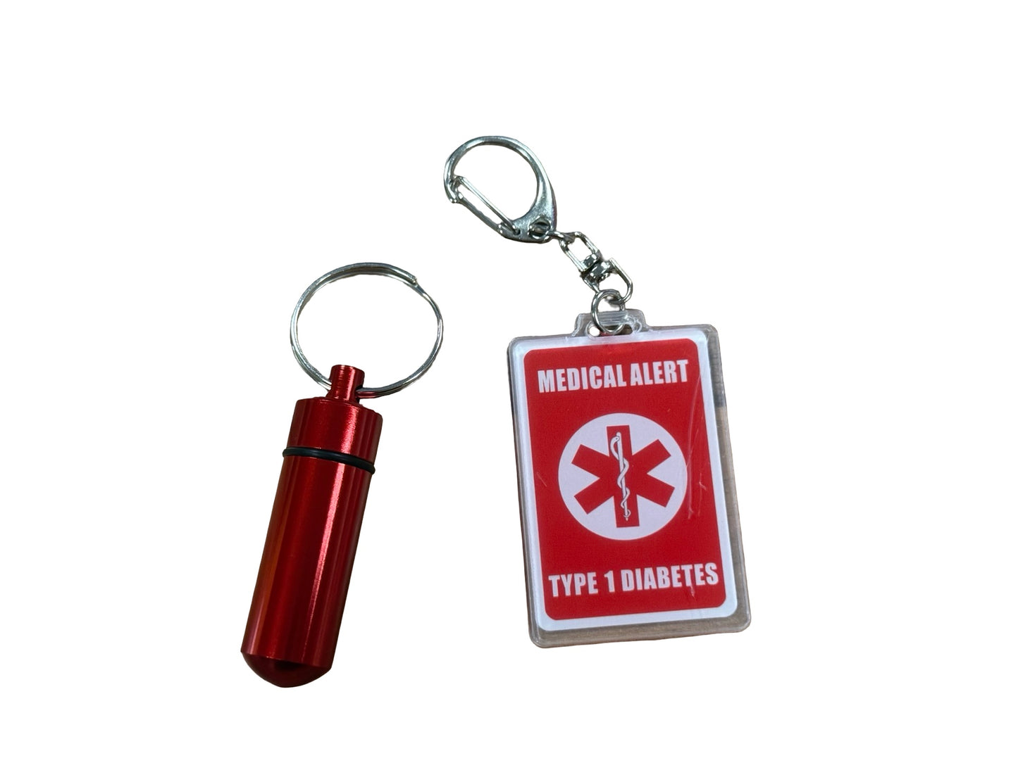 Type 1 diabetes alert keyring