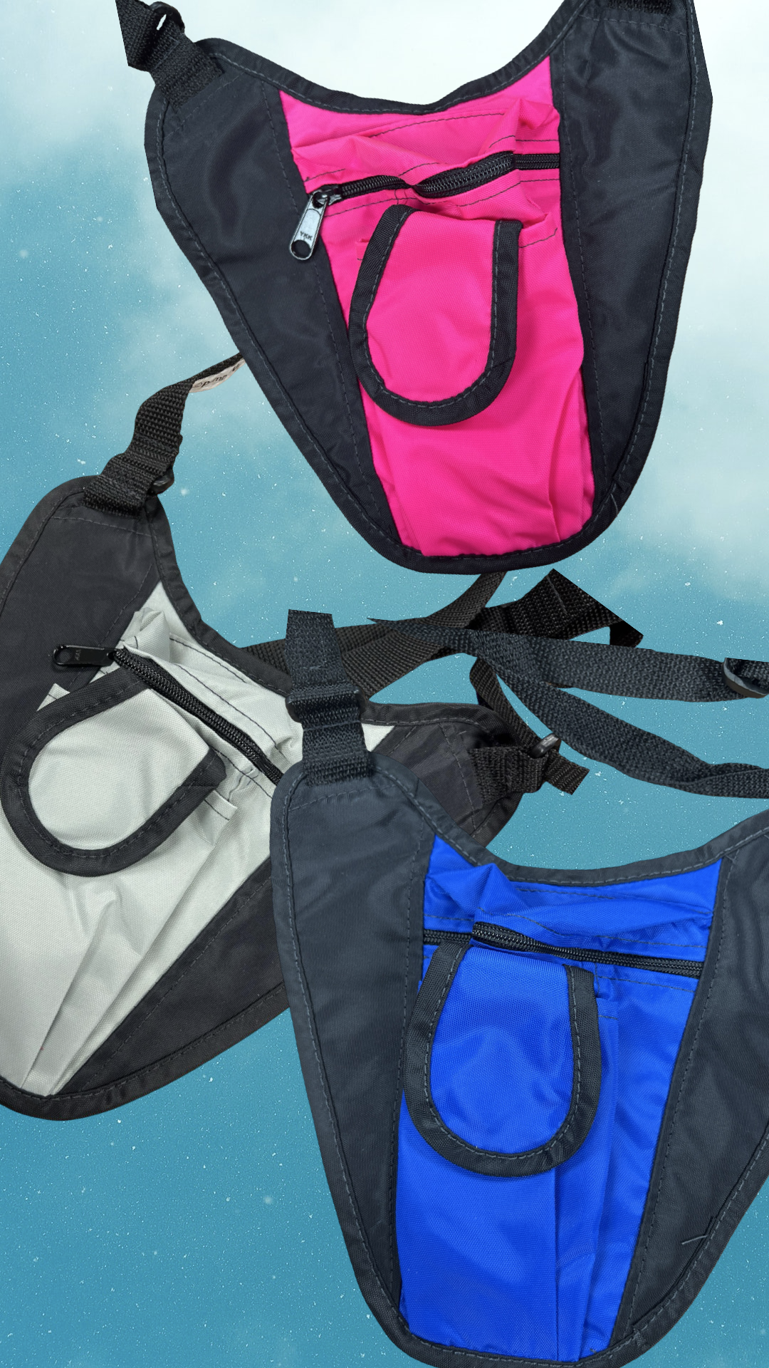 Low profile cross body bag