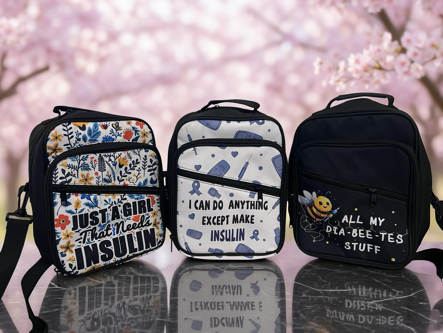 Cross Body Bags - Insulated front storage pocket