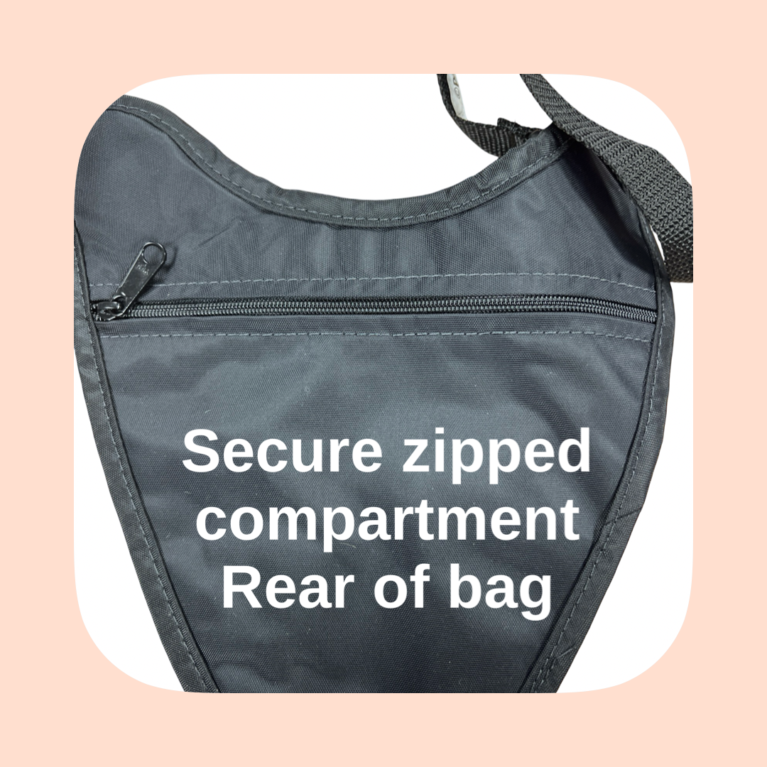 Low profile cross body bag