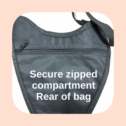 Low profile cross body bag