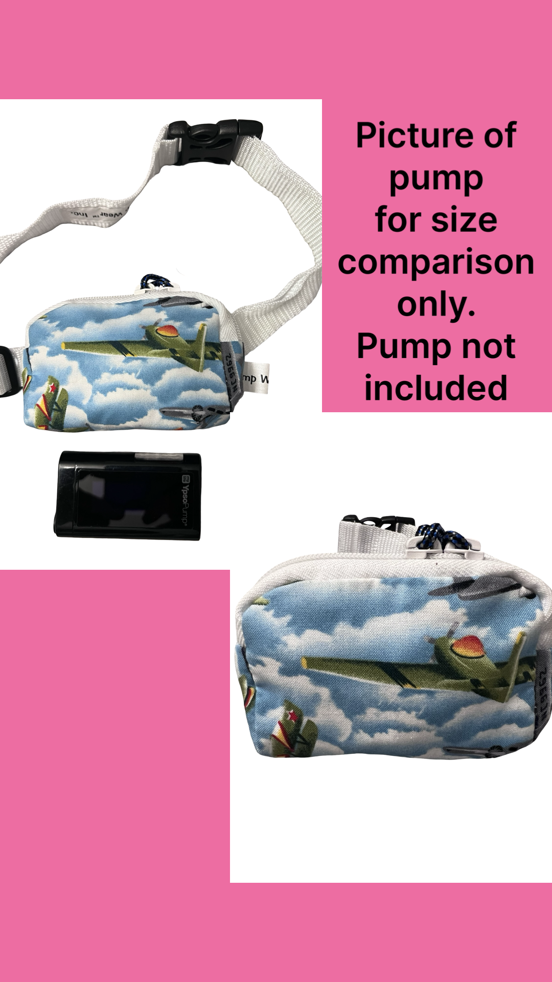 Small Pump Pouches - Ypsomed compatible (Soft pouches with belt)