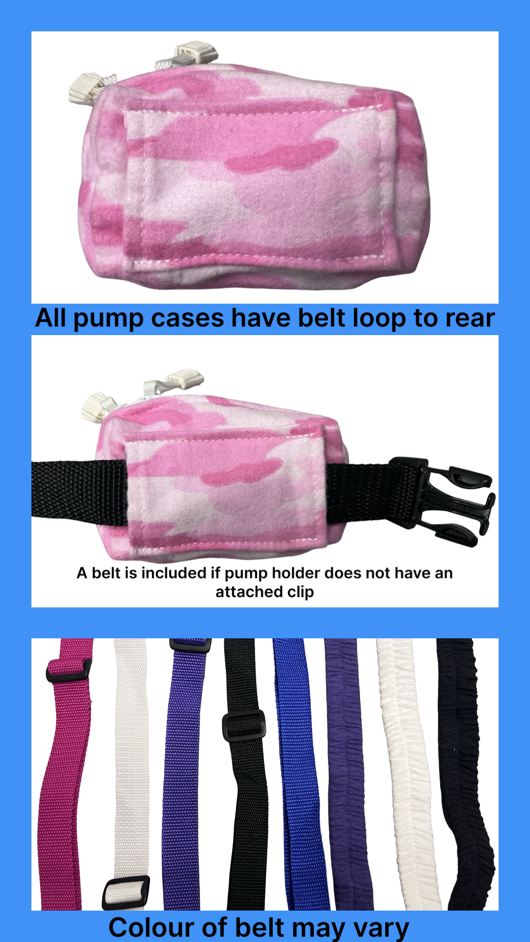 Small Pump Pouches - Ypsomed compatible (Soft pouches with belt)
