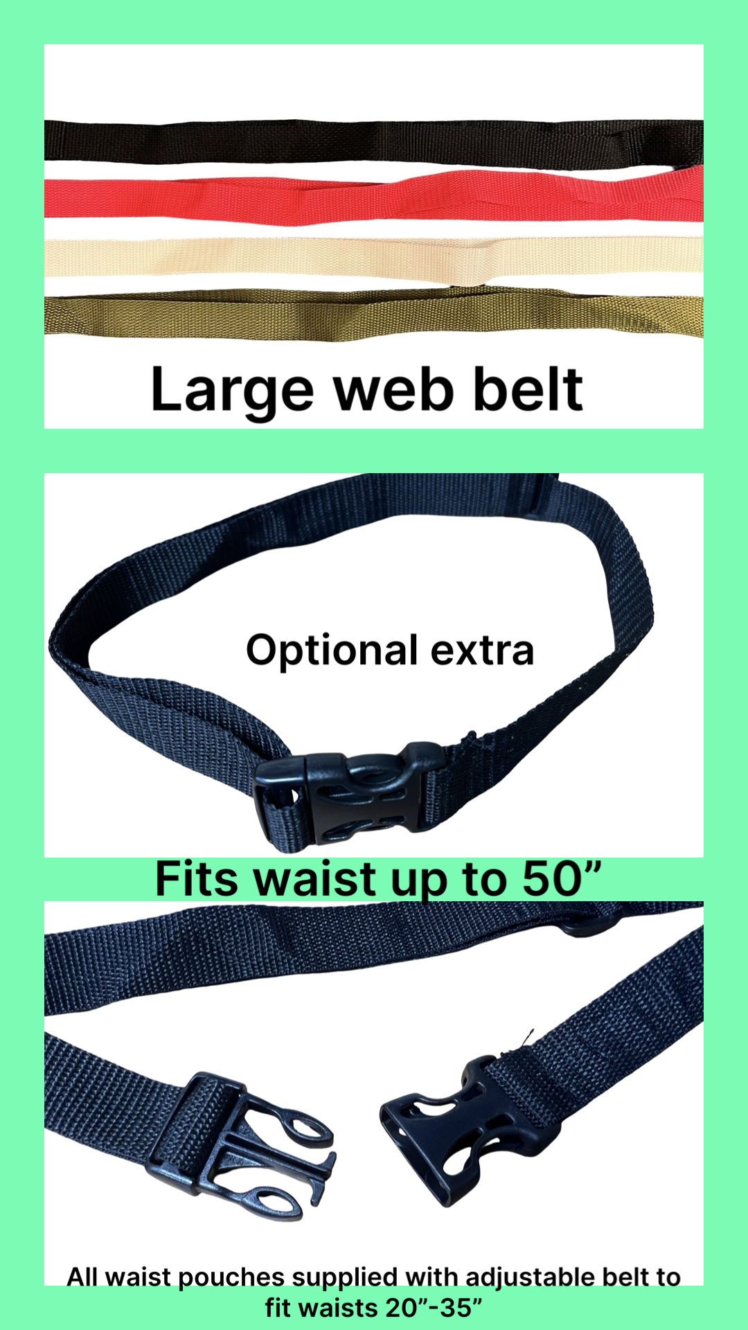 Softy Belts and Large Web belts