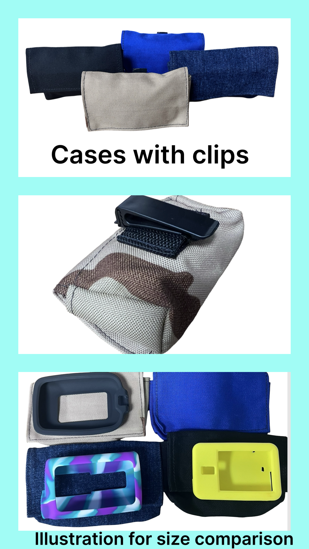 Holders with Clips - Medtronic, T-slim & Libre reader compatible