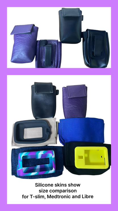 Holders with Clips - Medtronic, T-slim & Libre reader compatible