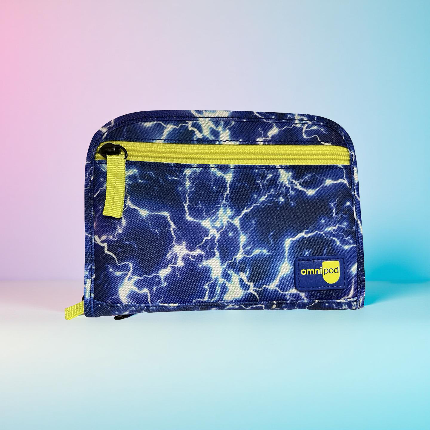 Omnipod Supply Case - Blue Lightening