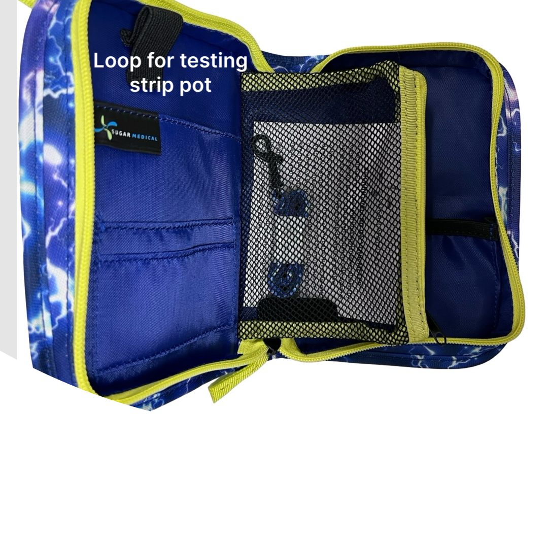 Omnipod Supply Case - Blue Lightening