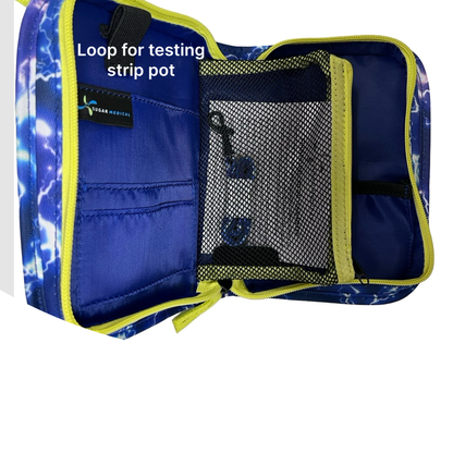 Omnipod Supply Case - Blue Lightening