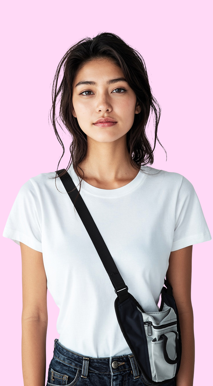 Low profile cross body bag