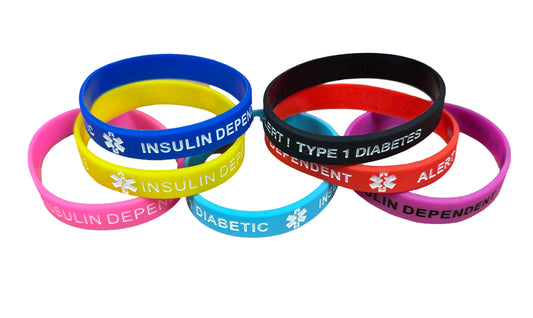 Type 1 Medical Alert wristbands - Adult
