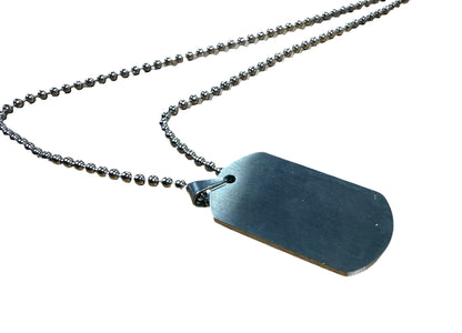 Black dog tag necklace
