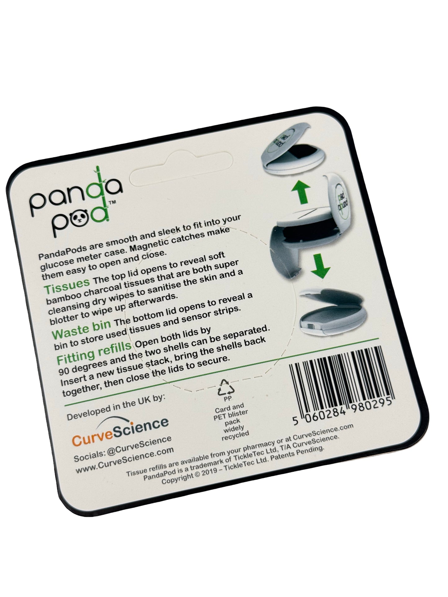 Panda pod charcoal wipes and blotter