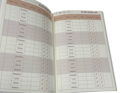 Blood sugar log book