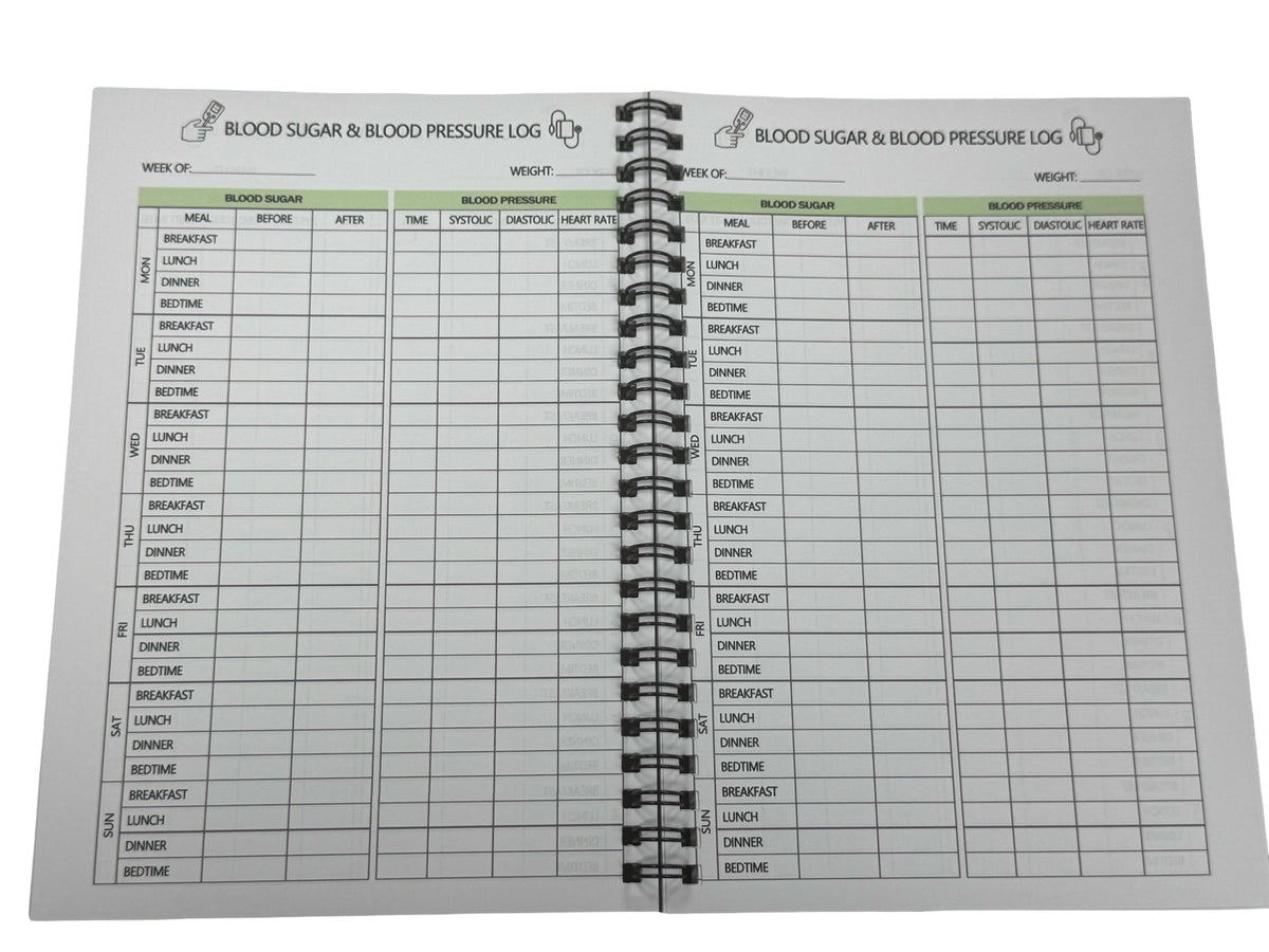 Blood sugar log book