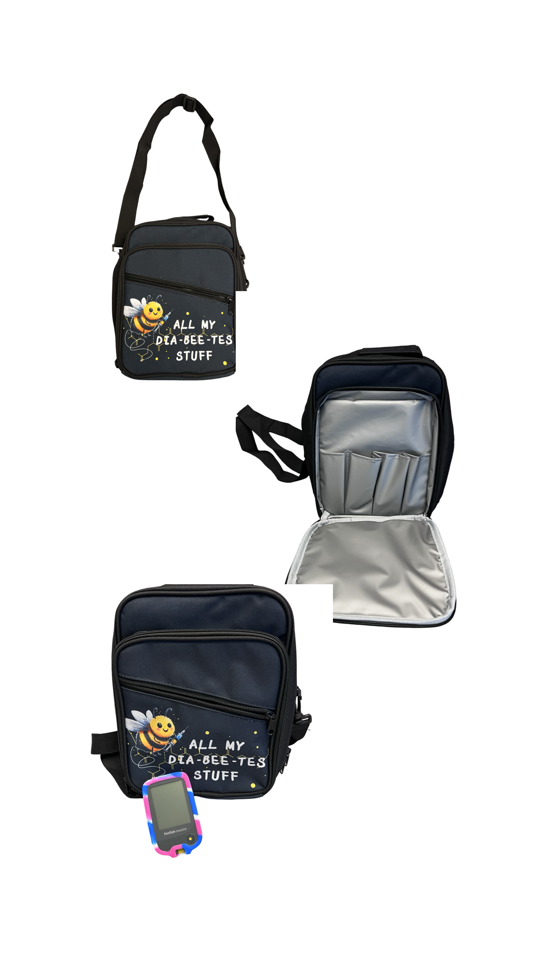 Cross Body Bags - Insulated front storage pocket