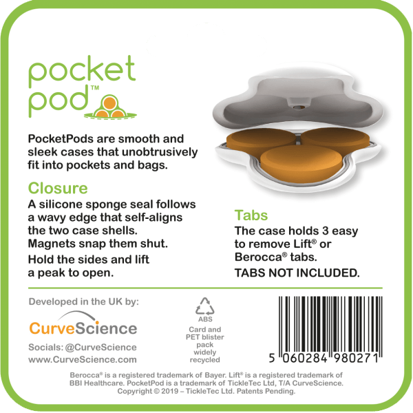 Pocket Pod for Lift, Berocca or Glucose tabs