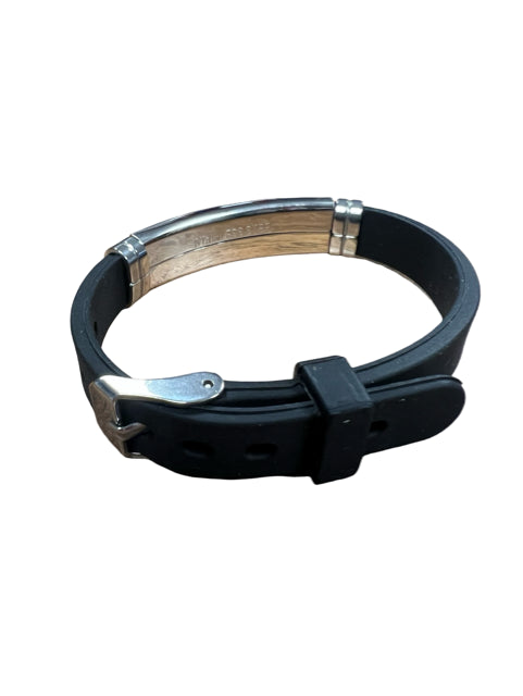 Stainless Steel and rubber Type 1 Diabetes alert Bracelet