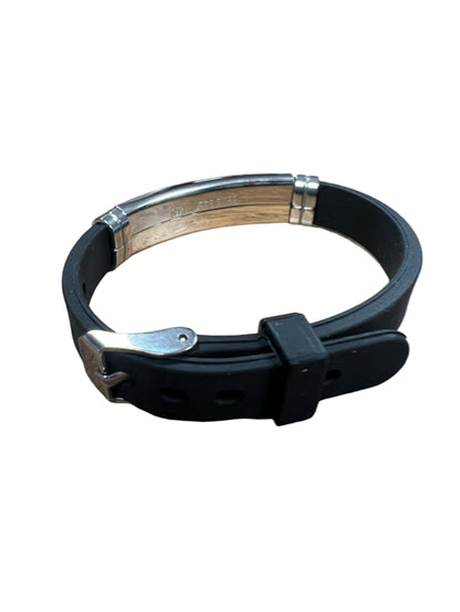 Stainless Steel and rubber Type 1 Diabetes alert Bracelet