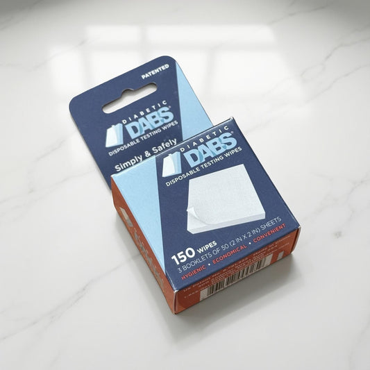 Diabetic Dabs - disposable testing wipes
