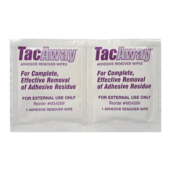 TacAway Adhesive Remover Wipes - Box of 50 Wipes