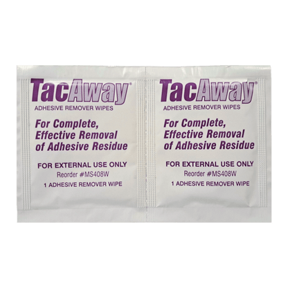 TacAway Adhesive Remover Wipes - Box of 50 Wipes