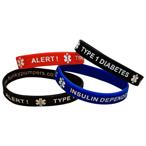 Type 1 Medical Alert wristbands - Adult